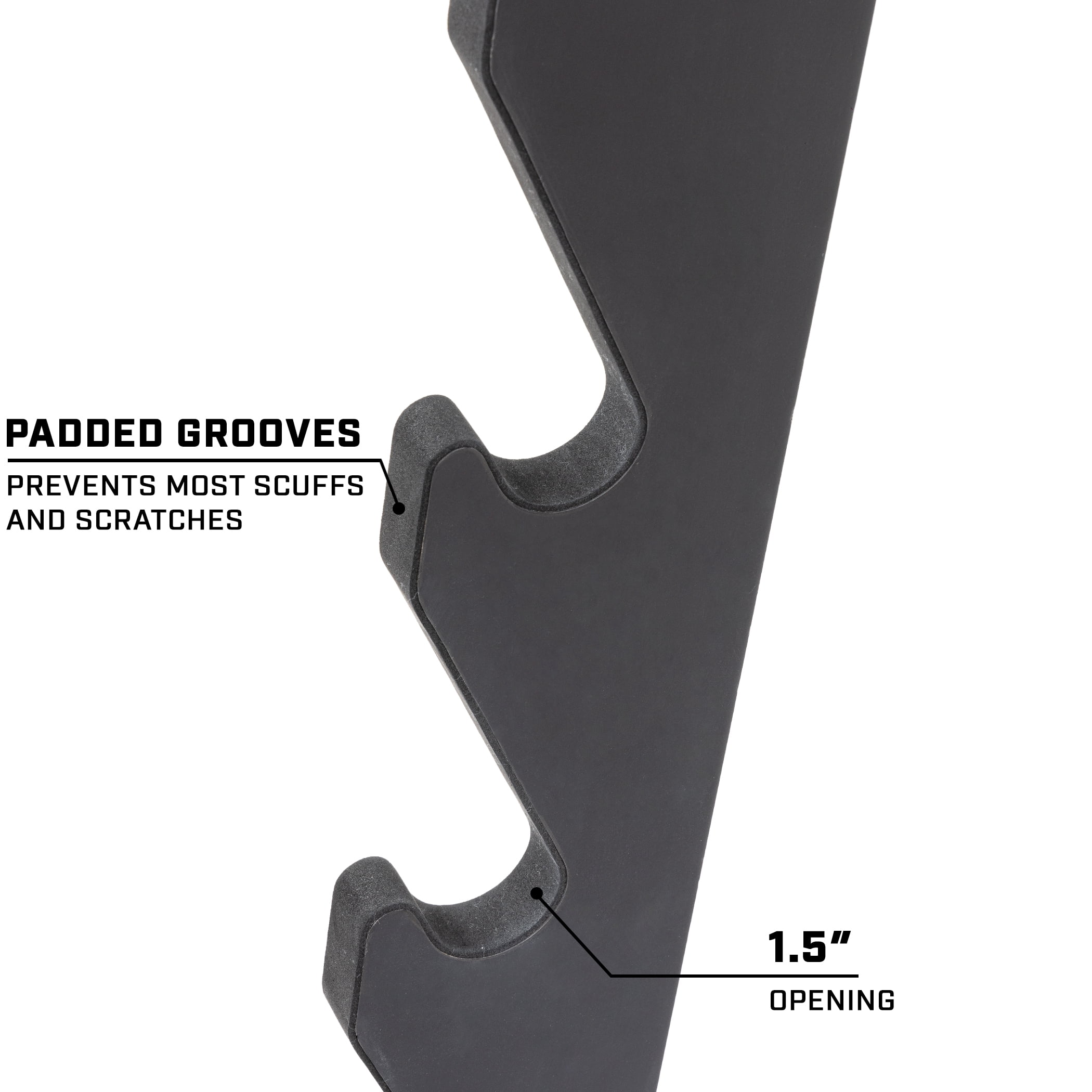 GoSports Outdoors Wall Mounted Firearm Display Rack with Premium Black Painted Pine - Holds 5 Rifles or Shotguns