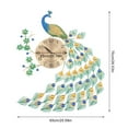 thumbnail image 2 of Miumaeov 29.53'' Modern Luxury Peacock Wall Clock 3D Metal Mute Digital Wall Clock with Battery for Living Room Decor, 2 of 21