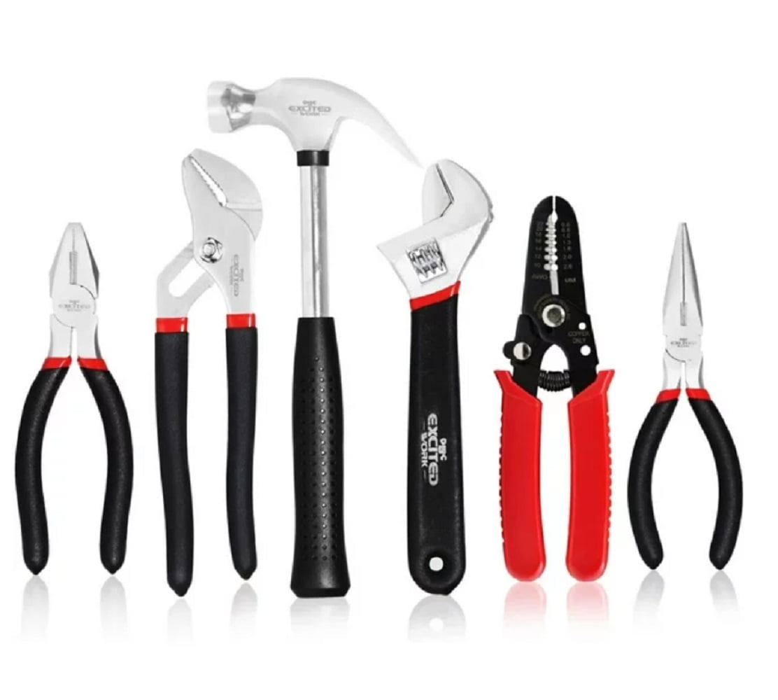 Excited Work EWHT198P011 198-Piece General Household Tool Set w/ Storage Case