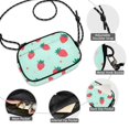 thumbnail image 3 of FORMRS Mini Crossbody Bag for Women Adjustable Shoulder Rope Travel Casual Phone Purse, Green Strawberry, 3 of 7