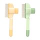 thumbnail image 1 of 2 Pcs Pet Hair Removal Comb, Self Cleaning Pet Flea Comb Grooming Brush, Flea comb for Cats, Pet Combs for Massaging and Cleaning Hairs, with Release Button(Green+yellow）, 1 of 5