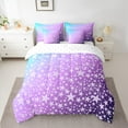 thumbnail image 2 of Manfei Purple Stars Kids Twin Bedding Sets 7-Piece, Dreamy Cartoon Bedding Comforter Set, Mystic Starry Sky Reversible Sheet Sets, Luxury Bedroom Decor, 2 of 7