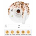 thumbnail image 6 of 15 Inch Round Placemats Set of 6, Orange Eucalyptus Non Slip Heat Insulation PP Table Mats, Fall Weeping Botanical Leaf Watercolor Washable Place Mats for Kitchen Dining Party Table Decor, 6 of 7