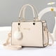 thumbnail image 4 of Plush Ball Decor Satchel Bag, Stylish Solid Color Hand Bag, Women's Office & Work Shoulder Purse, 4 of 4