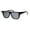 Black Silver Mirror, variant on Top Visor Shade Rectangular Plastic Racer Retro Funk Sunglasses All Black