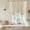 Beige, variant on Japanese Balloon Curtains for Windows, Bedroom Curtains 54 Inch Length, Beige Farmhouse Retro Floral Leaf Pattern Tie Up Curtains Panels Thermal Insulated Bathroom Curtains Window 42"x54"