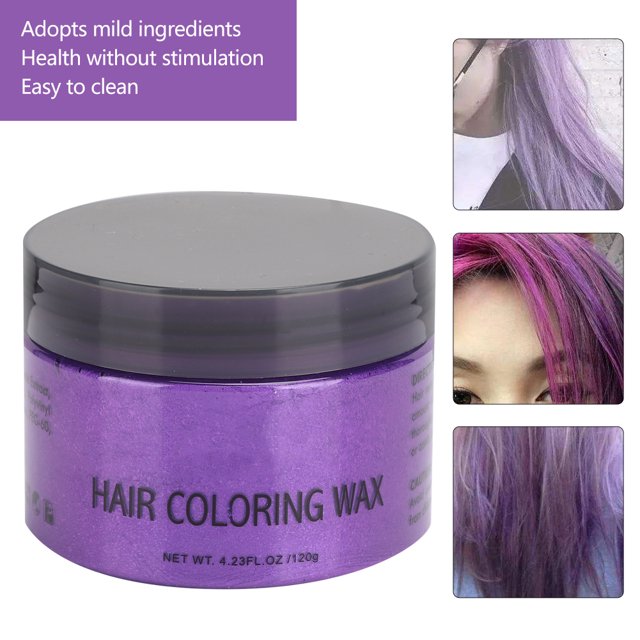 Natural Hair Wax, 4.2oz - Fashion Colorful Hair Coloring Wax Disposable Hair Strong Style Gel Cream Hair Dye, Hairstyle Mud Cream For Party, Cosplay,