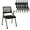 With wheels, variant on CLATINA Ergonomic Stackable & Foldable Conference Room Chairs, Mesh Office Chair with Arms and Wheels for Office Waiting Room Meeting Black Lobby Church School Receptions and Training Black
