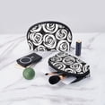 thumbnail image 5 of YFYANG 2 Piece Women's Portable Makeup Bags, Retro Rose Texture Clutch Travel Toilet Bags Cosmetic Organizer, 5 of 7