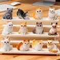 thumbnail image 5 of 12 Piece Mini Cat Figurines Set, Micro Landscape Decor for Car and Desktop, Cute Home Decor Accents, 5 of 6