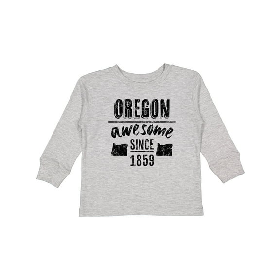 Inktastic Oregon Awesome Since 1859 Boys or Girls Long Sleeve Toddler T-Shirt