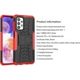 thumbnail image 2 of Case for Samsung Galaxy A23 4G, Tyre Pattern Design Hybrid TPU+PC Material Double Layer Protection Shockproof Cover with Kickstand Phone Case for Samsung Galaxy A23 4G      Green, 2 of 12