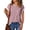 Purple, variant on Women's T Shirts Ribbed Knit Tee Blouses Short Sleeve Crewneck Color Block Textured Trendy Summer Tops