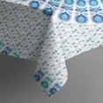 thumbnail image 4 of Rectangle Waterproof Tablecloth 60×120 Inch, Mandana Flower Leaf Art Blue 210-153 Reusable Indoor/Outdoor Durable Table Cover for Party Kitchen Dinner Room Decor, 4 of 6