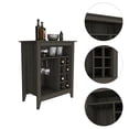 thumbnail image 3 of Dtwnek 6 Bottle 1 Drawer 1 Shelf Bar Cabinet for Home Bar Dining Room, Dark Brown, 3 of 7