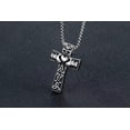 thumbnail image 5 of GKNET Stainless Steel Irish Celtic Trinity Knot Claddagh Cross Pendant Necklace, 5 of 9