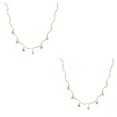 thumbnail image 3 of Jumpingount Collar Cadenas Oro Plata Estrellas Joyería estética Estilo simple Borlas Gargantillas Día de San Valentín Collares Regalos para mujeres Oro Type2 NO2 Jumpingount CBP252964, 3 of 5