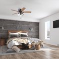 thumbnail image 2 of Prominence Home Arthur 52 Inch Flush Mount LED Ceiling Fan with Light, Bronze, 2 of 12