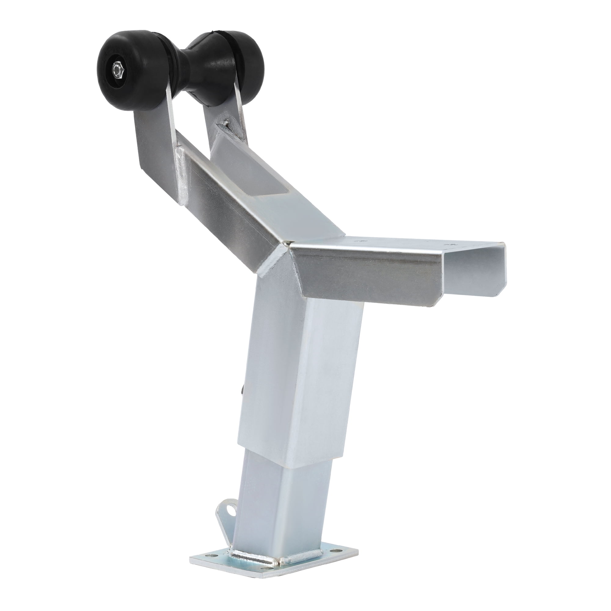 KOJEM Boat Trailer Winch Stand Post w/Trailer Rollers Height-Adjustable Universal Boat Parts for Trailer Jet Ski Sailboats Fishing Boats Steel Rubber Silvery Black Galvanized