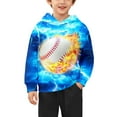 thumbnail image 4 of Kids Hoodies Boys Baseball Cartoon Hooded Sweatshirt Printed Long Sleeve Athletic Pullover Soft Comfortable Fall Winter Casual Outerwear Boys Sweatshirt Multicolour 5 Years-6 Years, 4 of 5