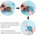 thumbnail image 4 of PH 140pcs 18mm Glass Dome Cabochons Floral Glass Flat Back Cabochons for Bracelet Pendant Necklace Cufflinks Rings Jewelry Making Colorful, 4 of 6