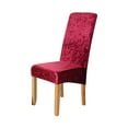 thumbnail image 3 of Skksst Velvet Dining Chair Slipcover Home Banquet Party Seat Protector Extra Large Removable Cover, Red, 3 of 7