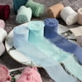 thumbnail image 5 of 2 Rolls 1.5 Inch x 5 Yard Handmade Fringe Chiffon Ribbon Frayed Edges Silk-Like Ribbon Rustic Ribbon for Bouquets Wrapping Decor Wedding Tie Invitations Crafts, 5 of 6