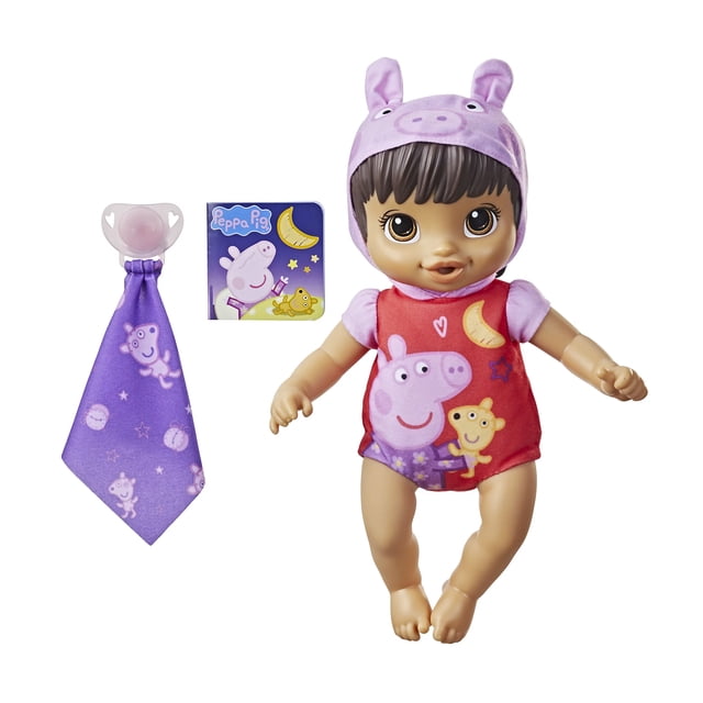 Baby Alive Muñeca Peppa Pig Hora de Dormir Cabello Castaño Baby Alive Goodnight Peppa