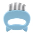 thumbnail image 2 of Cat Comb Pet Short Hair Removal Massaging Soft Deshedding Brush Pet Massage Brush Shell Shaped Handle Pet Grooming Massage Tool To Remove Loose Hairs Only For Cats, 2 of 6