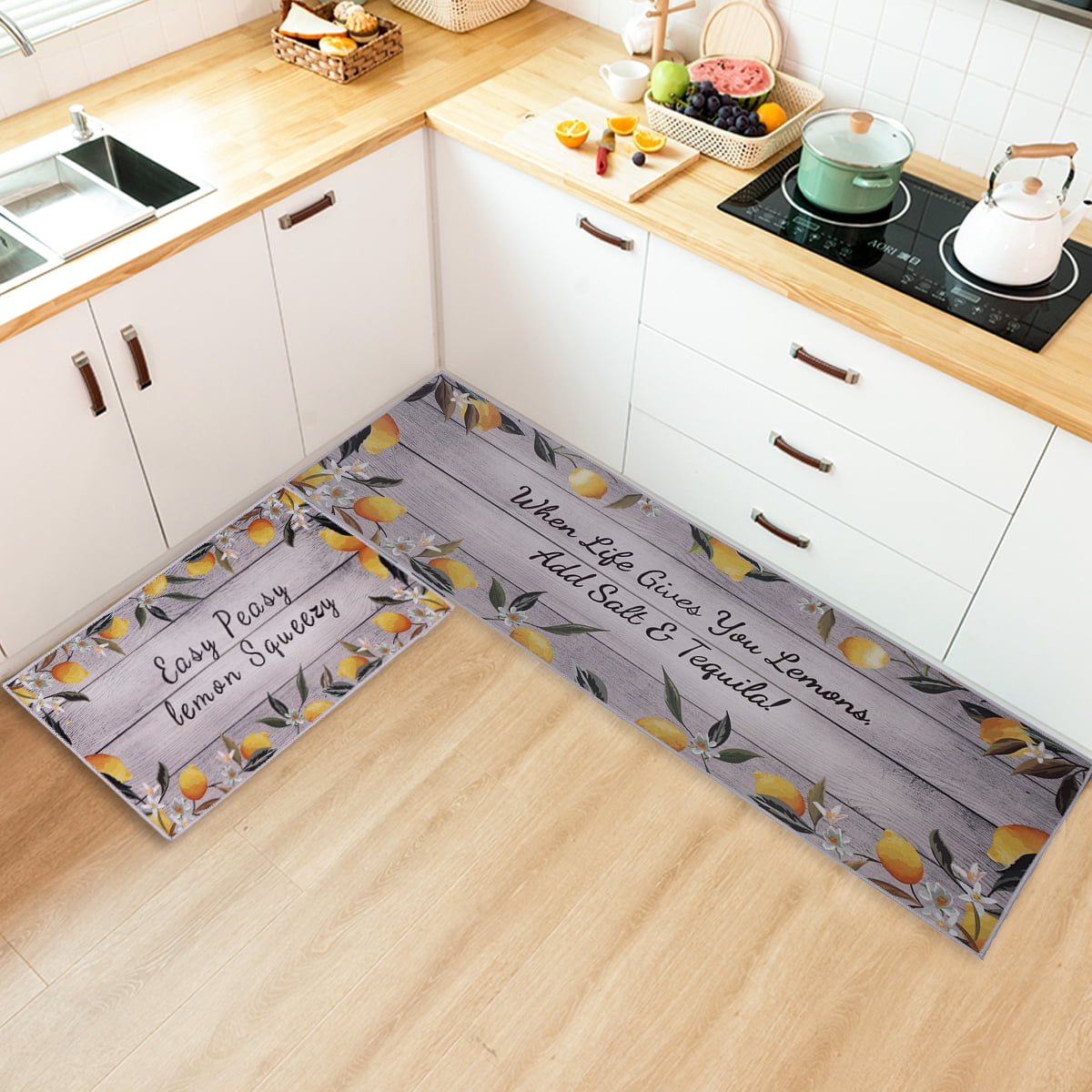 Joocar Home Kitchen Floor Mats 24x16 inch Comfort Rugs for Laundry Bath Room Garage, Patio, Living Room, Kitchen, Bathroom Non-Slip Mats, Size: 40x60cm/16 x