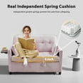 thumbnail image 3 of AISWORD 53" 3 in 1 Convertible Sleeper Sofa Bed, Pull Out Loveseat with USB Port and Side Table, Corduroy Fabric, Pink, 3 of 6