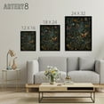 thumbnail image 4 of William Morris Style Plants Birds Butterflies Black Framed Canvas Art 18X24", 4 of 4