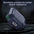 thumbnail image 4 of Compatible for AirPods 3 Case, Silicone Military Rugged Hard Cover, Full-Body Protective Case with Keychain for Air Pods 3rd Generation fit Wireless C, 4 of 4