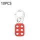 thumbnail image 2 of Safety Hasp Lock Colorfast Speay Sala de escape Props ACCESORIOS DE ALUMINIO DE 6 AGUJOS MA064 E Multifunción Bloqueo y etiquetado HS-01L 10 Piezas Yuarrent TO001355-01B, 2 of 7