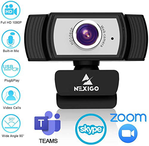 for Video Calling AutoFocus Streaming 2020 NexiGo 1080p Webcam with Privacy Cover and Microphone Gaming Noise Reduction HD USB Web Camera Conferencing Recording 