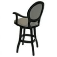 thumbnail image 3 of Home Square 30" Swivel Solid Wood Bar Stool in Beige Leatherette - Set of 3, 3 of 4