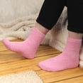 thumbnail image 6 of BambooMN Women's Girl Fuzzy Warm Fluffy Tie-Dye Colorful Fun Crew Socks - Raspberry Sorbet - Extra Large - 2 Pairs, 6 of 6