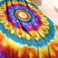thumbnail image 3 of Colorful Tie Dye Layered Mandala Blanket,Comfortable Soft Lamb Wool Throw Blanket,All Season,Warm Lightweight Blankets for Sofa Bed Couch Living Room Chair,60"x80", 3 of 4
