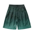 thumbnail image 3 of IYTR Mens Beach Shorts Drawstring Elastic Waist Shorts Summer Gradient Color Plus Size Loose Shorts Relaxed Workout Shorts Green XL, 3 of 3