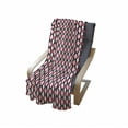 thumbnail image 3 of Geometric Soft Flannel Fleece Throw Blanket, Retro Abstract Repetitive Simple Triangles Illustraiton, Cozy Plush for Indoor and Outdoor Use, 50" x 70", Dark Coral Charcoal Grey, by Ambesonne, 3 of 5