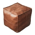 thumbnail image 2 of Boho Pouf Cover Storage Ottoman Floor Cushion Decoration square brown, 2 of 8
