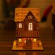thumbnail image 2 of Casa de madera de Navidad LED LIGHT - up Village Luminous Cabin árbol de Navidad cuelga colgante para decorar el Centro de la mesa, decoración de fiesta de vacaciones YCL, 2 of 5