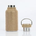 thumbnail image 3 of Visland Water Bottle Bling Rhinestone Stainless Steel Thermal Bottle Refillable Water Bottle Insulated Water Bottle Glitter Water Bottle for Women (Golden,500 ml), 3 of 8