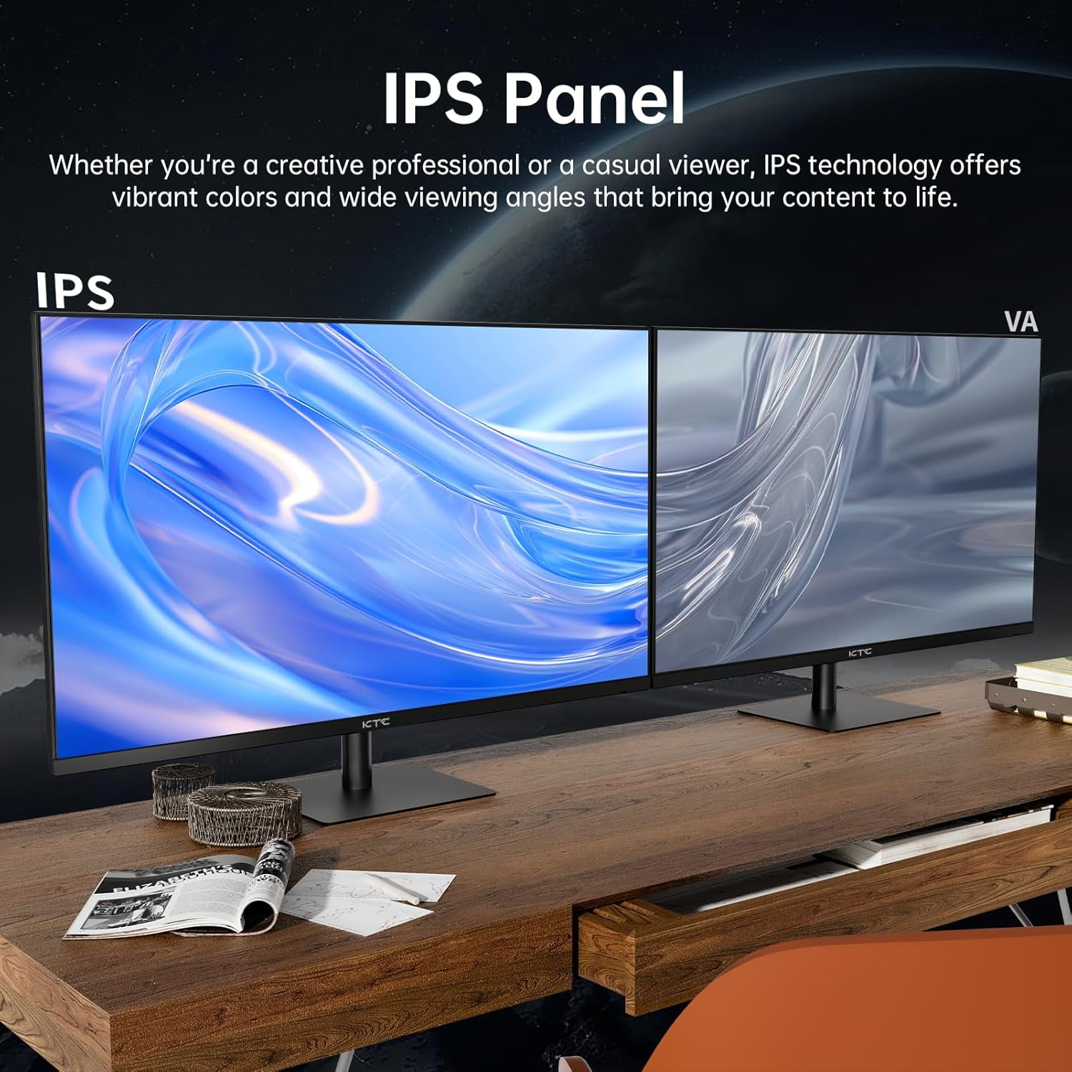 KTC 32 Inch 2K 120Hz Computer Monitor, IPS QHD 2560x1440 Monitor with Ultra-Thin Bezels, HDR10, Adaptive Sync, HDMI/Display Ports, Tilt Adjustable, Eyecare, Ideal for Office and Casual Gaming