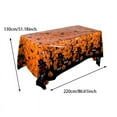 thumbnail image 6 of Halloween Tablecloth, Pumpkin Witches Table Decoration, Scary Pumpkin Cobweb Tablecloths, Halloween Disposable Plastic Waterproof Table Covers for Halloween Party Decorations 51 x 86 Inch, 6 of 6