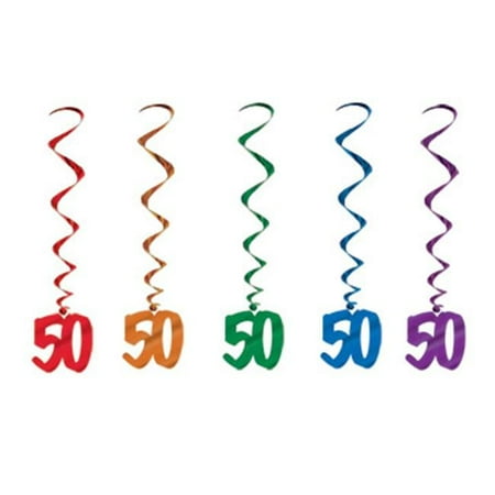 Partypro 50 Whirls Assorted Colors (5/Ct)