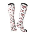 thumbnail image 5 of Lsque Red Snake Printed Crew Socks Men's Women's LightWeight Thin Casual Calf Socks ,Knee High Socks,Cotton Socks, 5 of 9