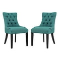 thumbnail image 3 of Modway Regent Dining Side Chair Fabric Set of 2 in Teal, 3 of 6
