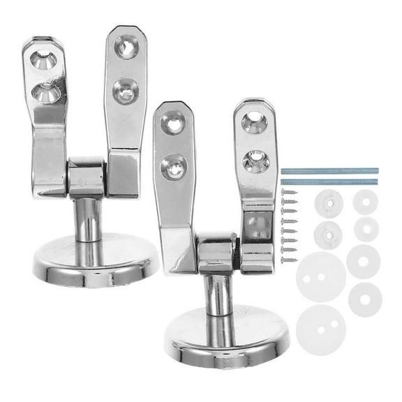 HOMEMAXS 1 Set of Toilet Seat Lid Hinges Replacements Kit with Bolts and Screws Soft Closing Toilet Lid Hinge Set Toilet Seat Lid Hardware for Home Bathroom