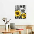 thumbnail image 2 of ONETECH Rustic Daisy Flowers Bathroom Picture Wall Decor Yellow and Grey Artwork for Bedroom Living Room Decor Stretched and Framed Ready to Hang 12x16inch, 2 of 4